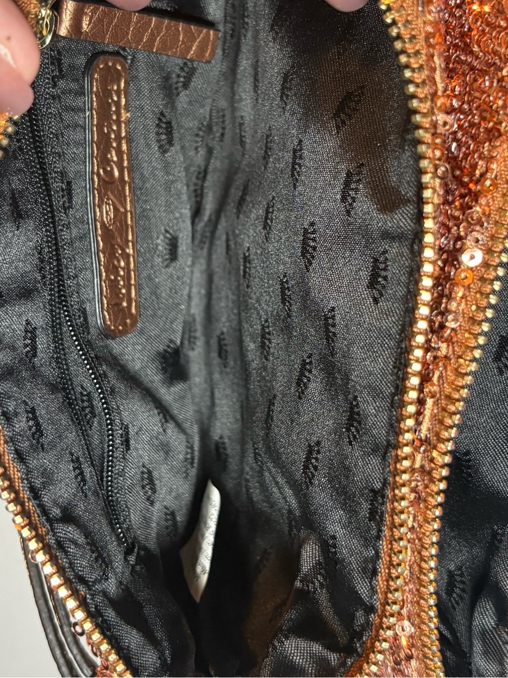 Juicy Couture Metallic Copper Sequin Wristlet - Picture 6 of 7